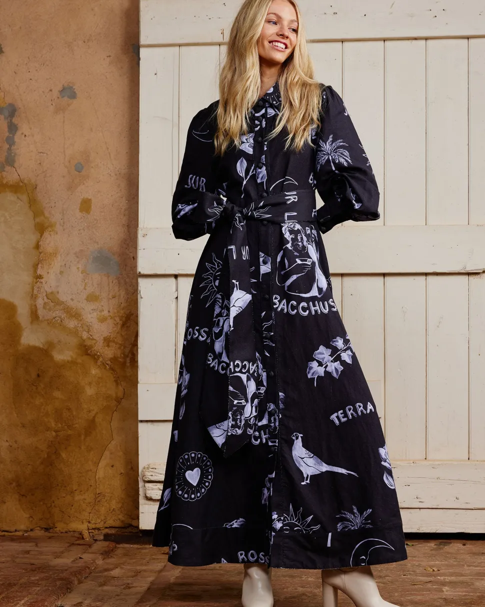 binny__bacchus_printed_co_1.webp Binny - BACCHUS Printed cotton linen maxi dress with tie - The Elements