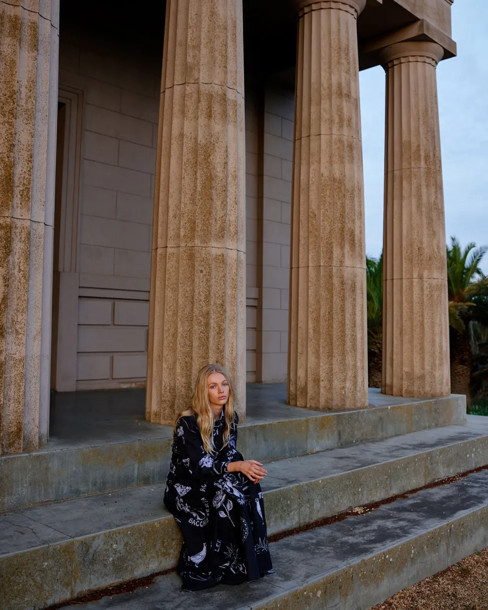 binny__bacchus_printed_co_3.webp Binny - BACCHUS Printed cotton linen maxi dress with tie - The Elements