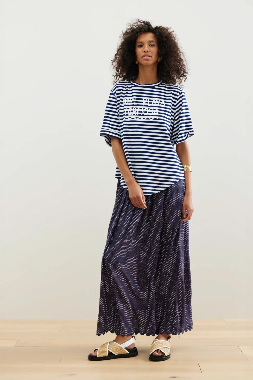 binny__hotel_playa_hermos_5.webp Binny - HOTEL PLAYA HERMOSA - Navy - Cotton Stripe T-Shirt