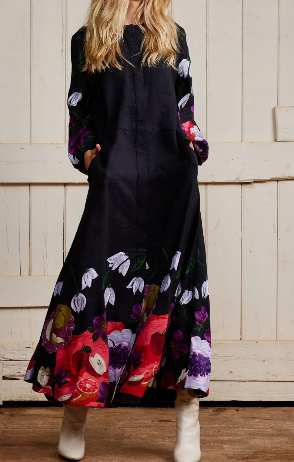 binny__the_laden_table_li_0.webp Binny - THE LADEN TABLE Linen Viscose Shift Dress w pockets - The Laden Table