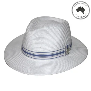 Canopy Bay by Deborah Hutton - Hat - Angelsea - White Duck Egg Blue Trim