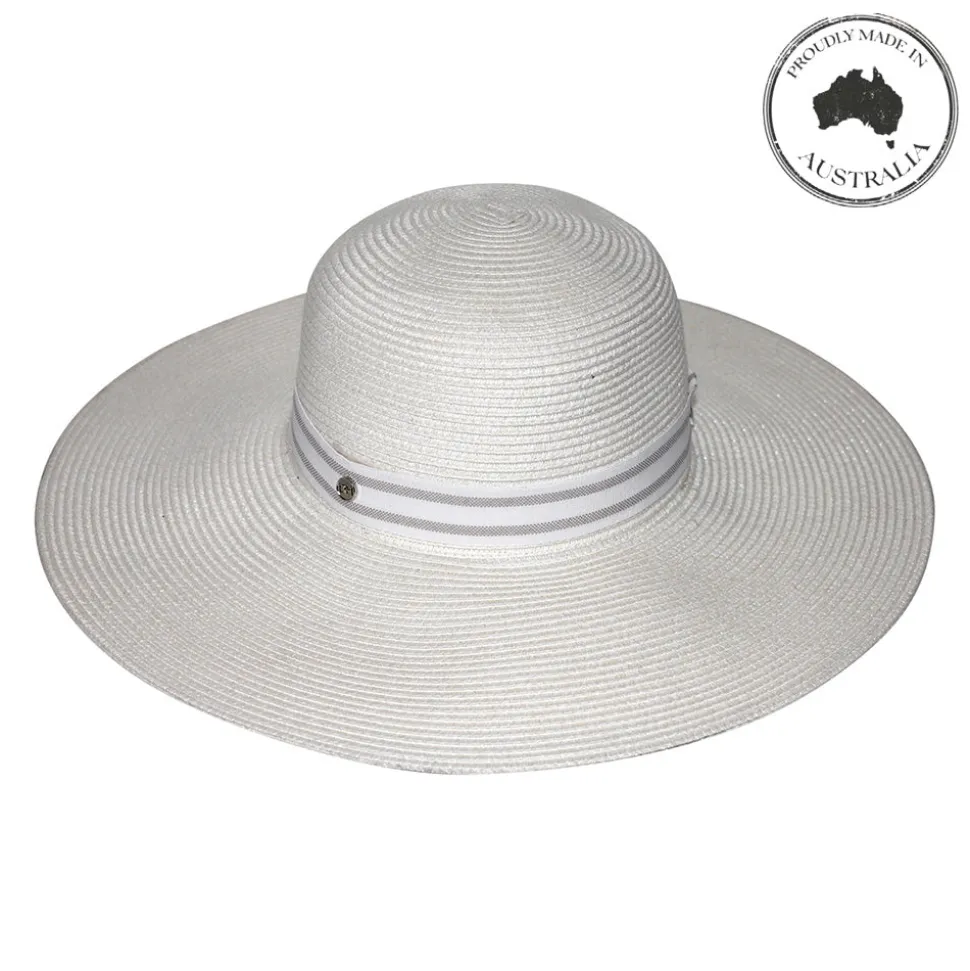 canopy_bay_by_deborah_hut_4-7.webp Canopy Bay by Deborah Hutton - Hat - Carla - Ivory w Stripe Trim