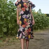 Curate - Modern Romantic Dress - Black Floral FINAL SALE