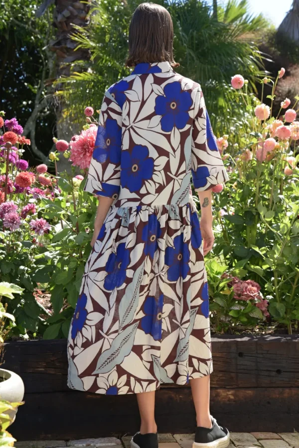 Curate - Shirty Summer Dress - Blue Floral FINAL SALE