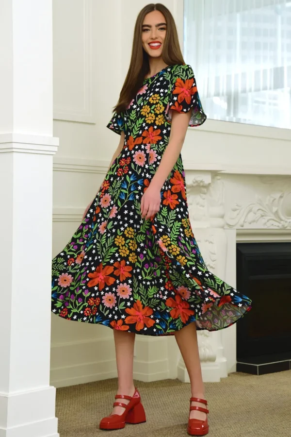 Curate - Swirl Story Dress - Flowers FINAL SALE