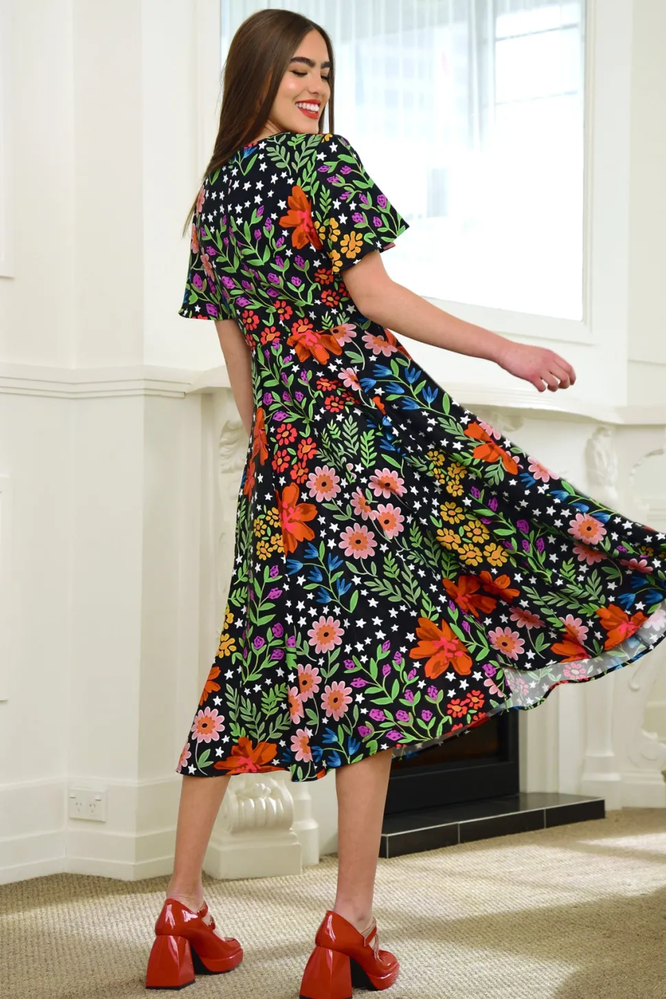 curate__swirl_story_dress_3.webp Curate - Swirl Story Dress - Flowers FINAL SALE