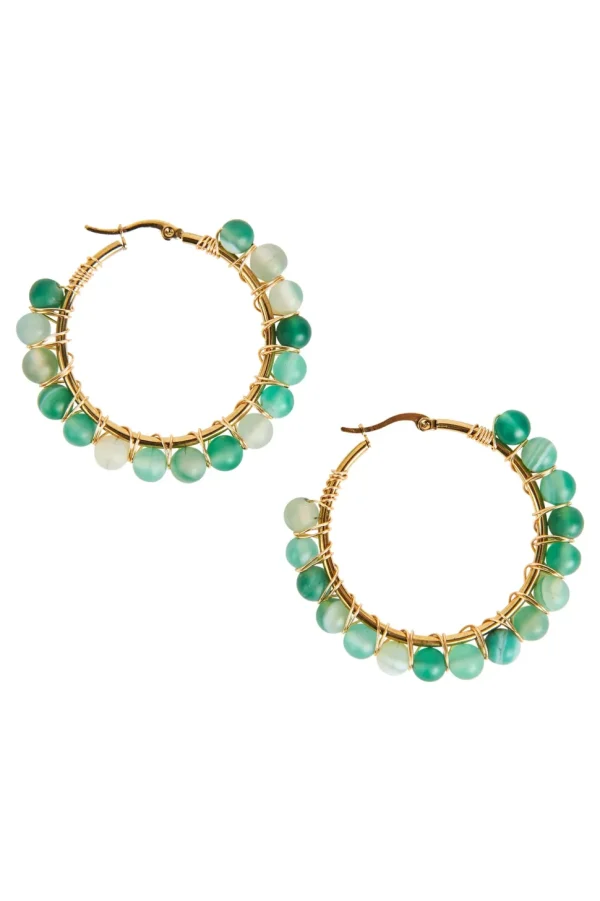 Eb & Ive - Amity Stone Earring - Capri or Evergreen