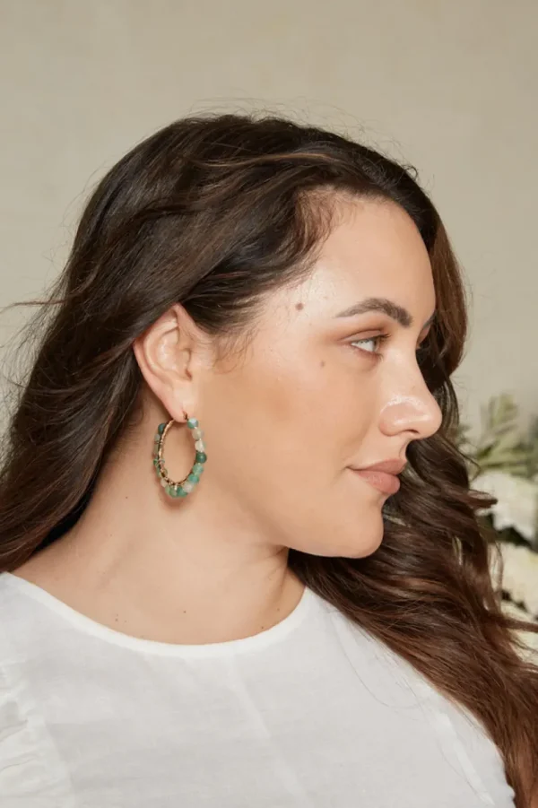 Eb & Ive - Amity Stone Earring - Capri or Evergreen