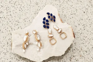Eb & Ive - Awaken Earring - Pearl/Gold, Sapphire or Pearl Drop