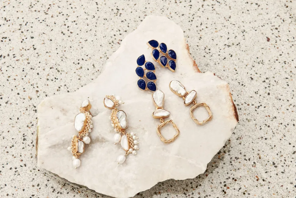 eb__ive__awaken_earring___3.webp Eb & Ive - Awaken Earring - Pearl/Gold, Sapphire or Pearl Drop