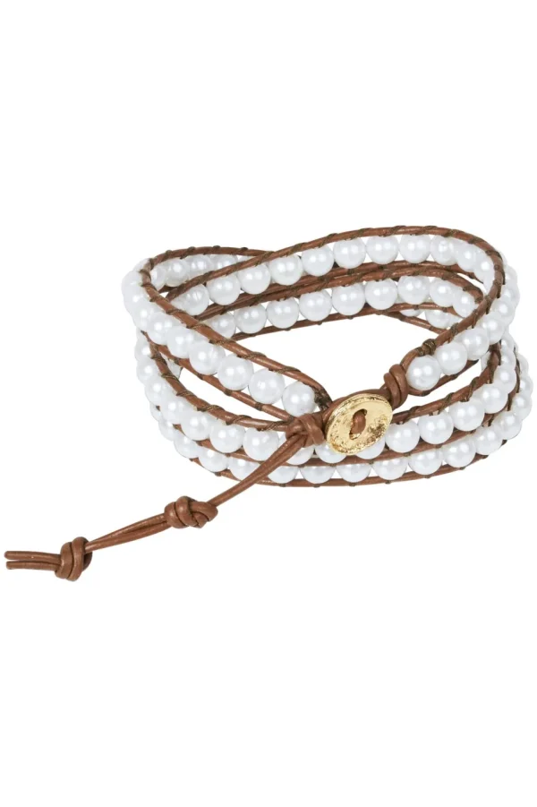 Eb & Ive - Capella Wrap Bracelet - Ivory or Tan