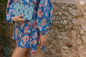 Eb & Ive - Elysian Pouch Bag - Cobalt