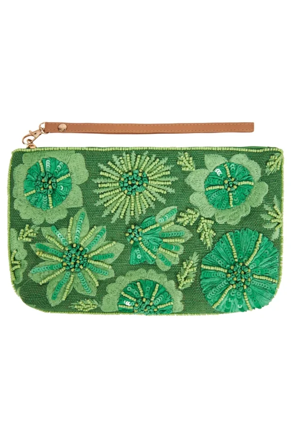 Eb & Ive - Flourish Clutch Bag - Tusk, Kiwi, Candy or Sapphire