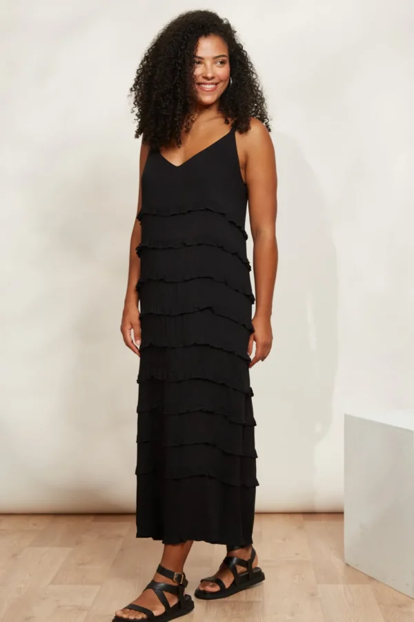 Eb & Ive - La Mer Frill Maxi Dress - Sable