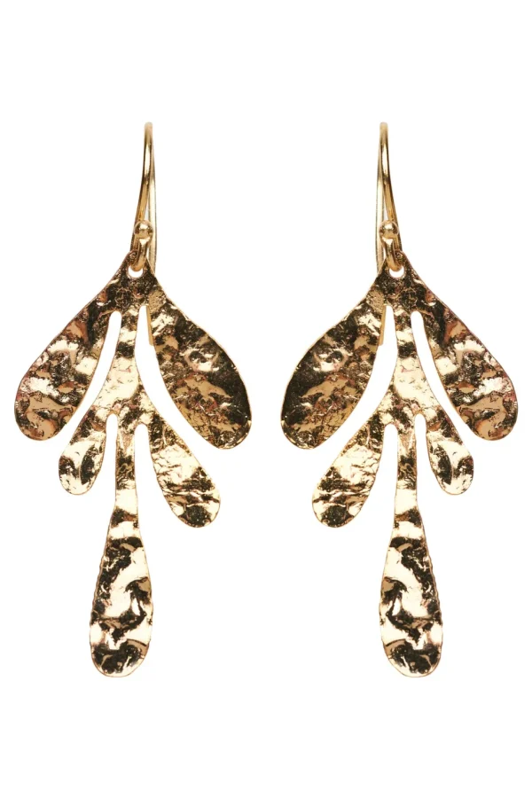 Eb & Ive - La Plage Earring - Gold Leaf, Drop FINAL SALE