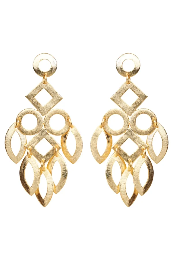Eb & Ive - La Plage Earring - Gold Leaf, Drop FINAL SALE