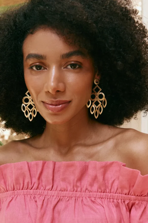 Eb & Ive - La Plage Earring - Gold Leaf, Drop FINAL SALE