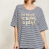 Eb & Ive - La Plage Tshirt - Indigo FINAL SALE