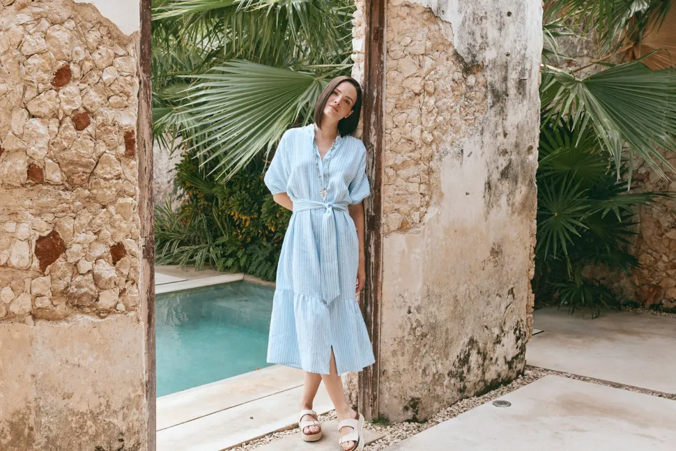 eb__ive__sojourn_stripe_d_11.webp Eb & Ive - Sojourn Stripe Dress - Coast FINAL SALE