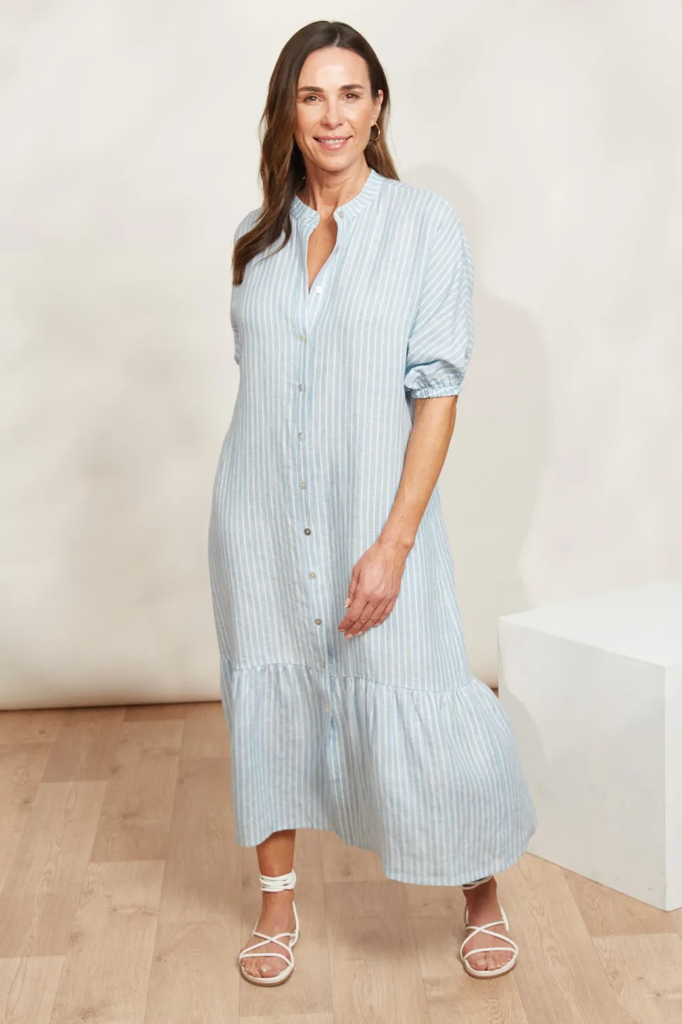 eb__ive__sojourn_stripe_d_4.webp Eb & Ive - Sojourn Stripe Dress - Coast FINAL SALE