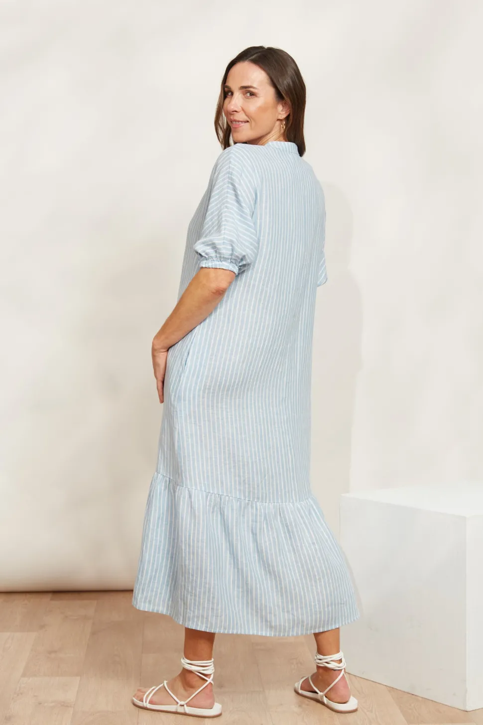 eb__ive__sojourn_stripe_d_6.webp Eb & Ive - Sojourn Stripe Dress - Coast FINAL SALE