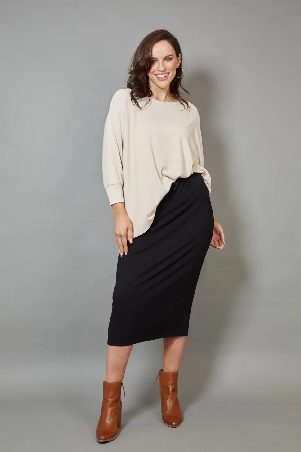 eb__ive__studio_jersey_sk_2.webp Eb & Ive - Studio Jersey Skirt - Ebony Black FINAL SALE