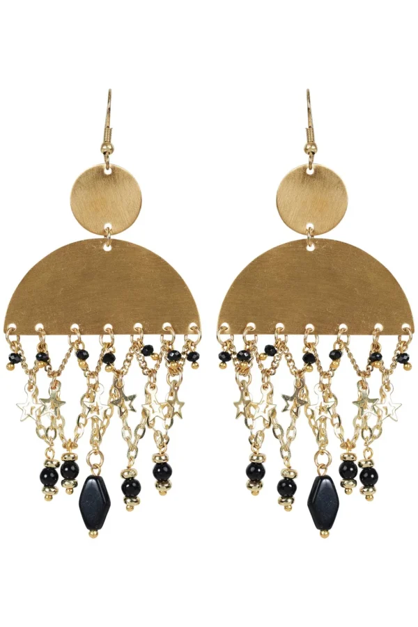 Eb & Ive - Tullah Drop Earring - Brass Bead or Brass Stars