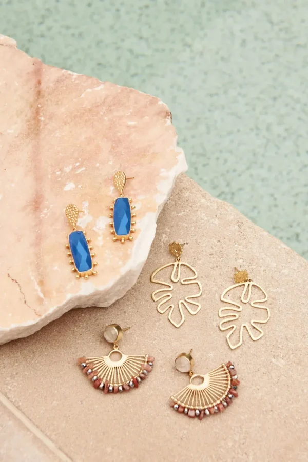 Eb & Ive - Zest Earring - Gold Fan, Royalty or Gold