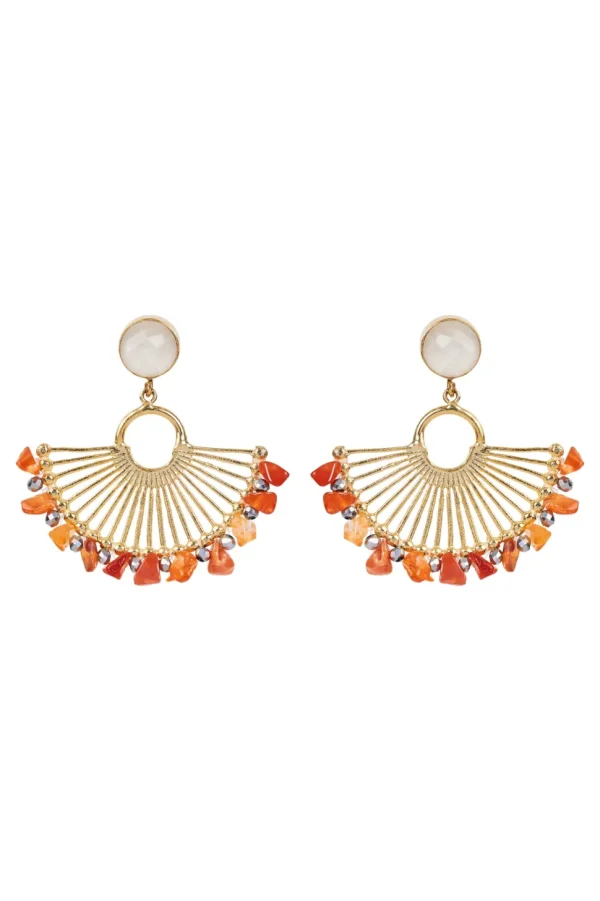 Eb & Ive - Zest Earring - Gold Fan, Royalty or Gold