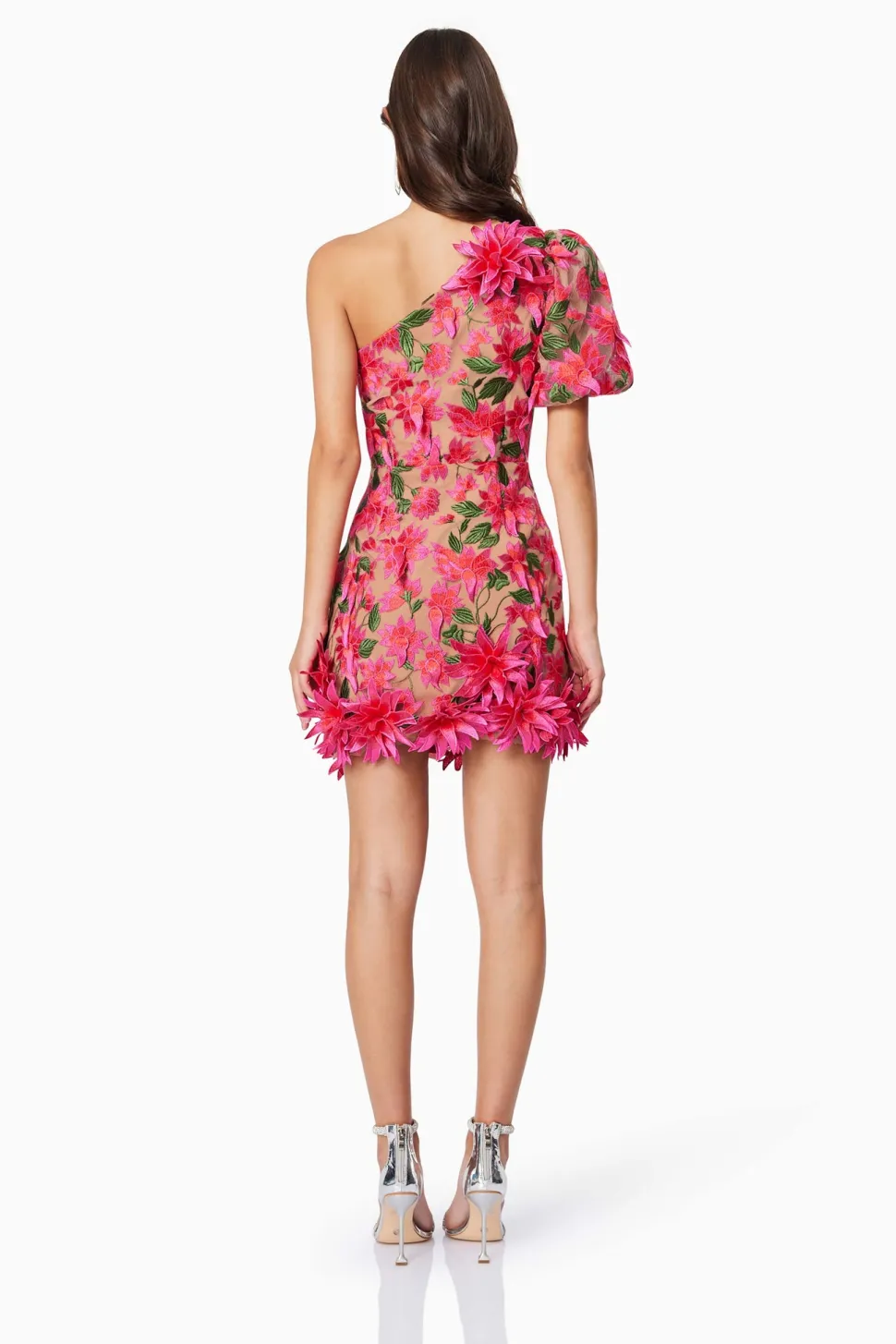 elliat__valentina_one_sho_4.webp Elliat - Valentina One Shoulder Dress - Pink Multi
