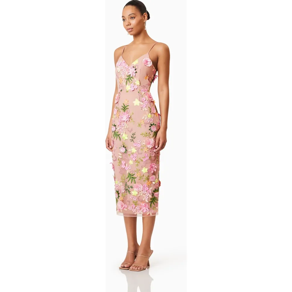 elliatt__aella_midi_dress_3.webp Elliatt - Aella Midi Dress - Pink Multi
