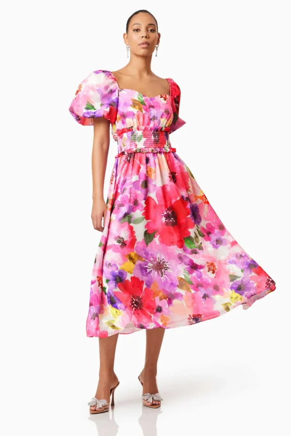 Elliatt - Darra Puff Sleeve Dress - Floral Multi