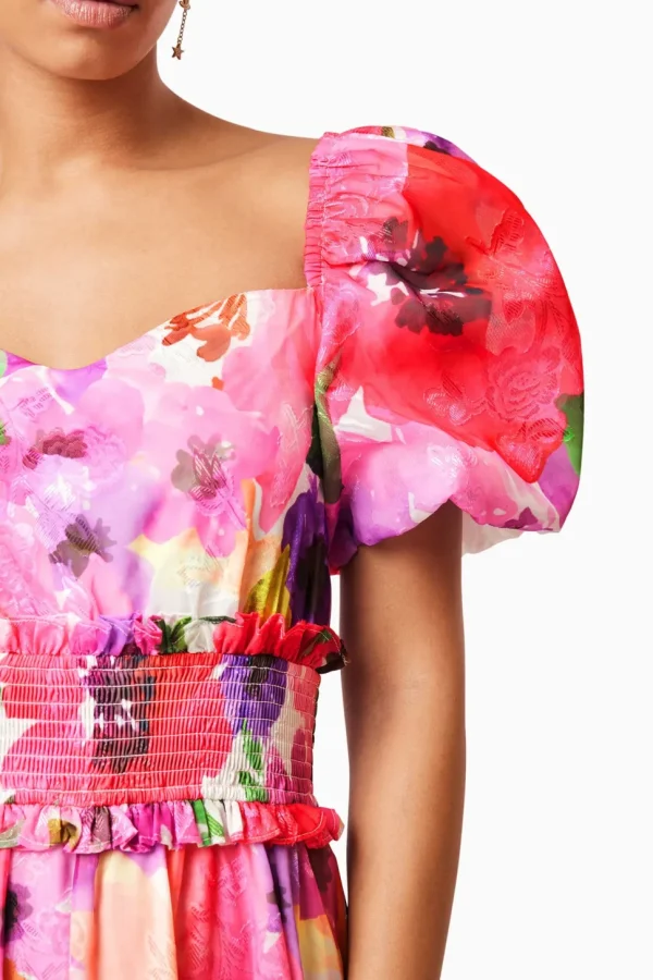 Elliatt - Darra Puff Sleeve Dress - Floral Multi