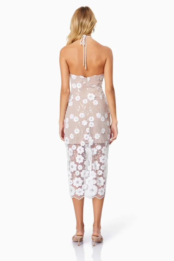 Elliatt - Elodie Midi Dress - Ivory Nude