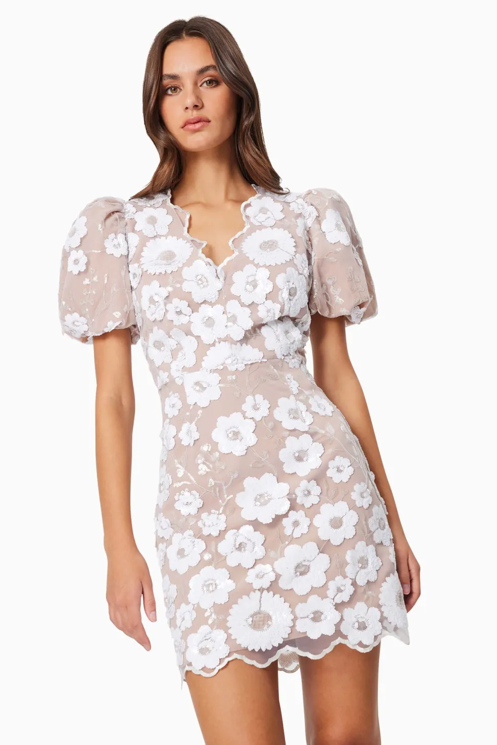 elliatt__elodie_mini_dres_5.webp Elliatt - Elodie Mini Dress - Ivory Nude