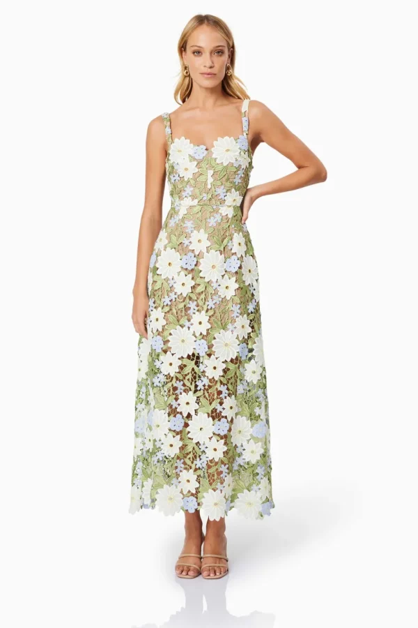 Elliatt - Flora Lace Midi Dress - Multi