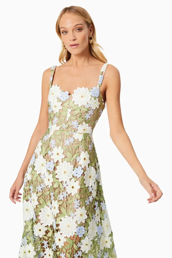 Elliatt - Flora Lace Midi Dress - Multi