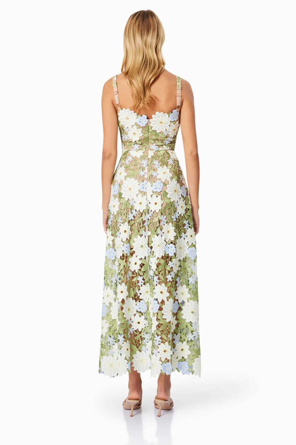 elliatt__flora_lace_midi__4.webp Elliatt - Flora Lace Midi Dress - Multi