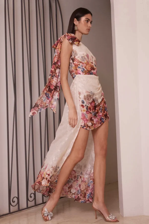 Elliatt - Perla Hi Lo Gown Dress - Floral Multi