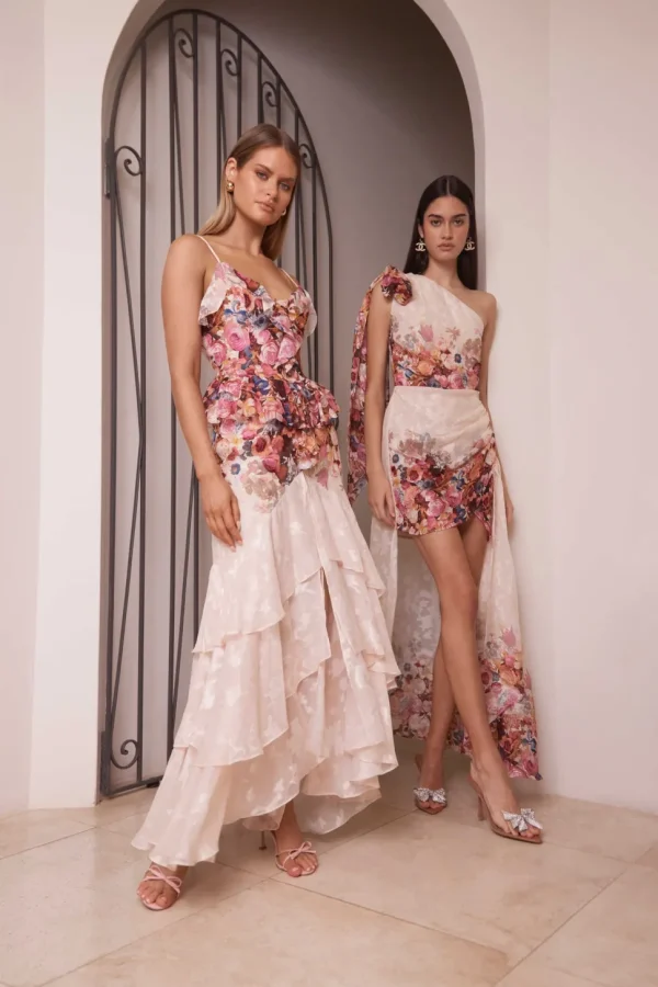 Elliatt - Perla Hi Lo Gown Dress - Floral Multi