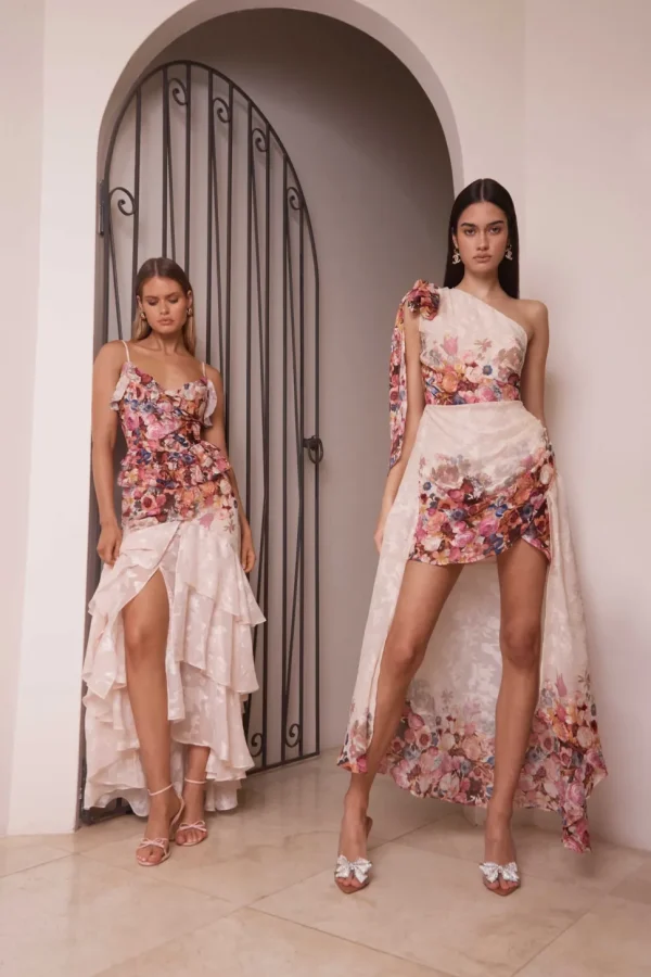 Elliatt - Perla Hi Lo Gown Dress - Floral Multi