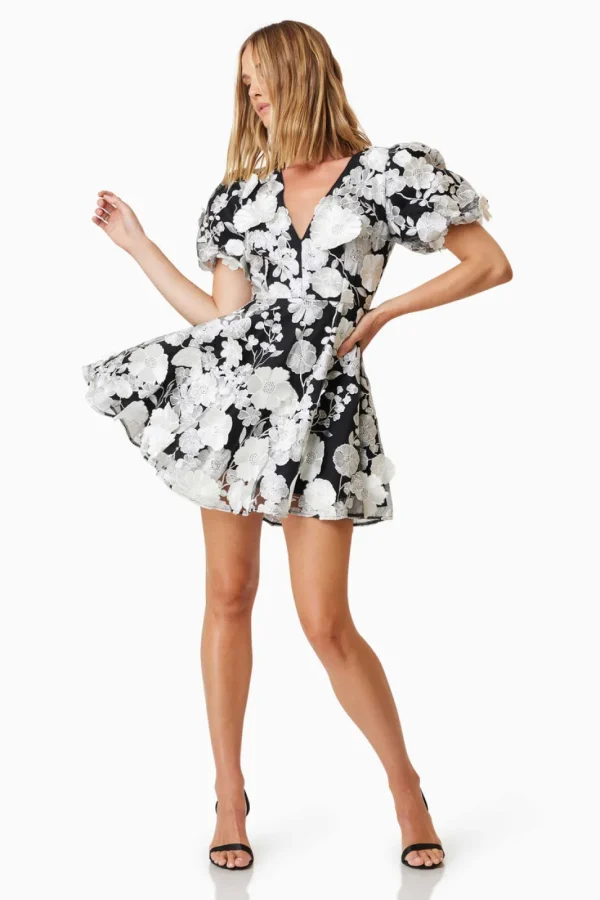 Elliatt - Selene Mini Dress - Black/White