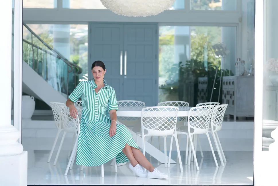foil__award_winning_dress_1.webp Foil - Award Winning Dress - Green Stripe CFO7875