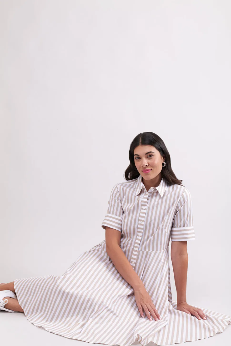 foil__award_winning_dress_2.webp Foil - Award Winning Dress - Sand Stripe CFO7875