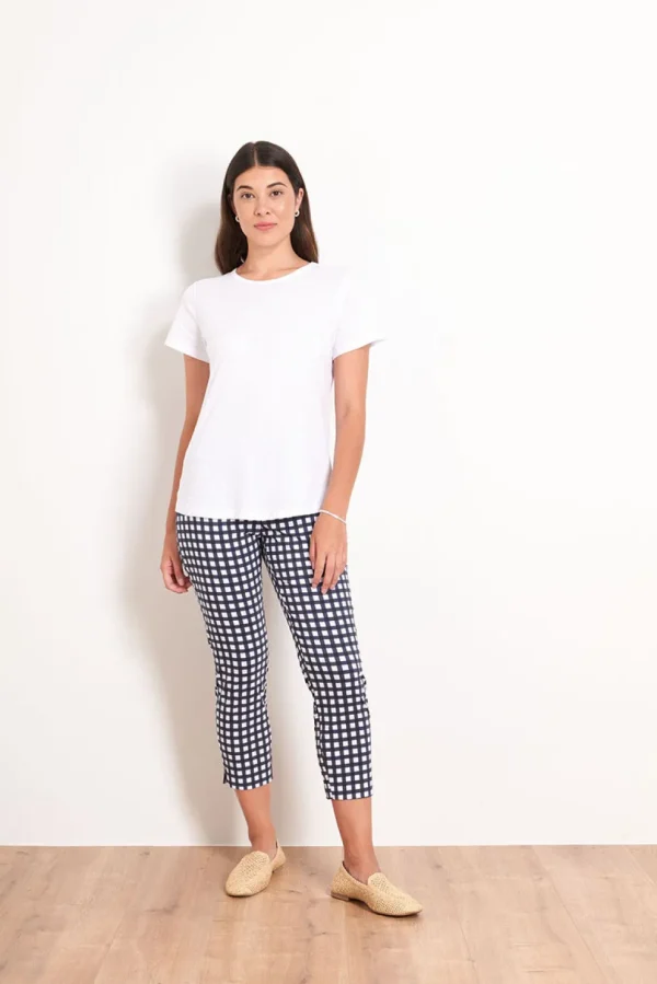 Foil - Fuss Free Trapeze Taper Capri Pant - Chubby Checker CFO4901P
