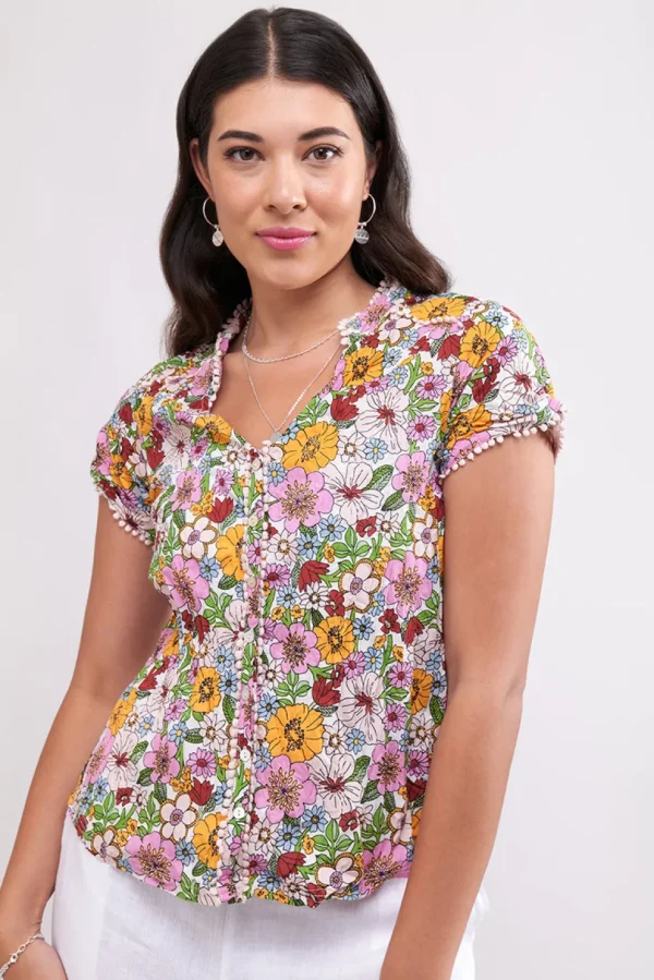 Foil - Infamous Crush Cap Slv Shirt - Flower Power Mix FO7917