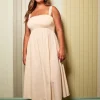 Haven - Adelfia Shirred Dress - Cannoli