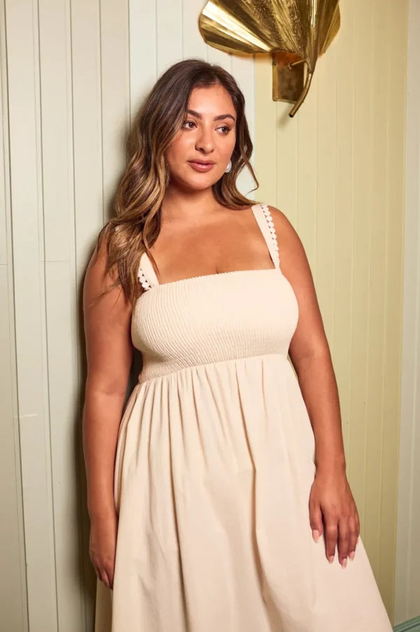 Haven - Adelfia Shirred Dress - Cannoli