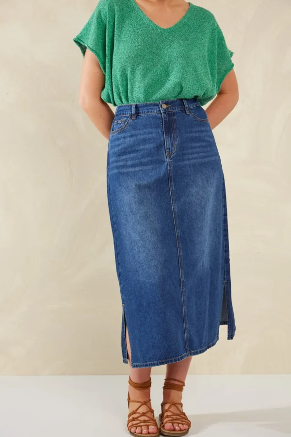 Haven - Dalton Denim Skirt - Indigo