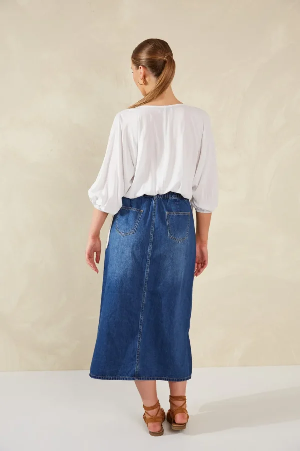 Haven - Dalton Denim Skirt - Indigo